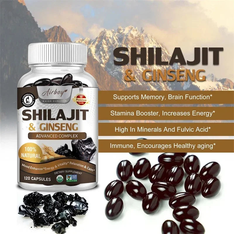 Shilajit Capsule – Pure Himalayan Energy & Wellness Support (30 Capsules)