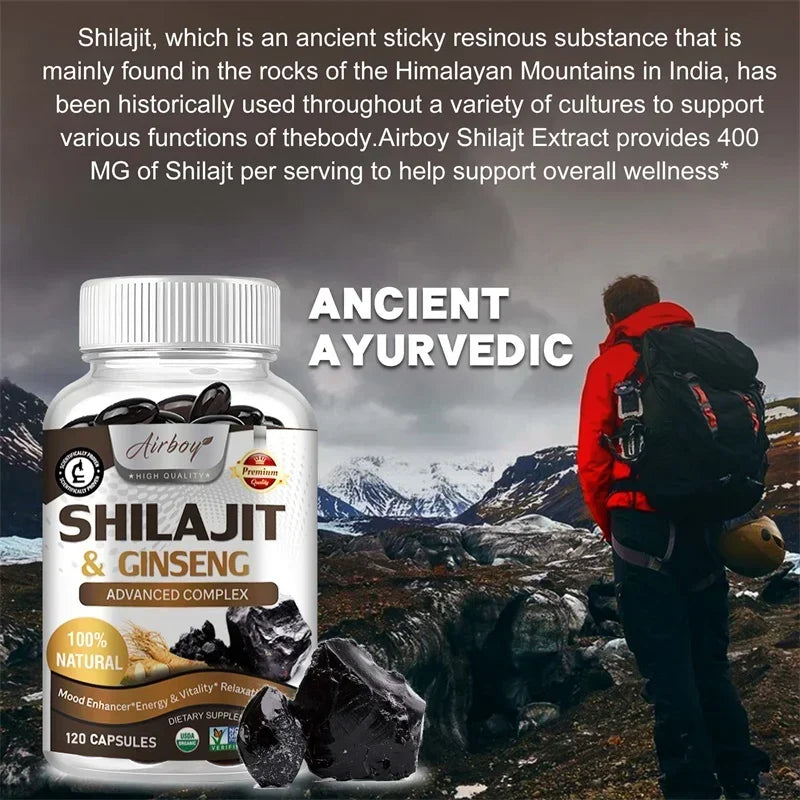 Shilajit Capsule – Pure Himalayan Energy & Wellness Support (30 Capsules)