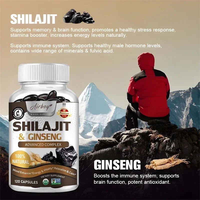 Shilajit Capsule – Pure Himalayan Energy & Wellness Support (30 Capsules)
