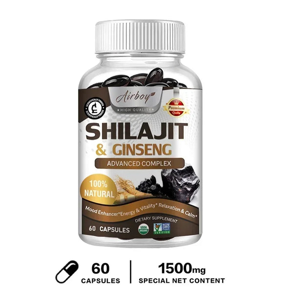 Shilajit Capsule – Pure Himalayan Energy & Wellness Support (30 Capsules)